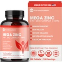 Mega Zinc Tambahan, 50mg, 3-in- 1 Zinc Kompleks, 100 Tablet - Murni Micronutrients
