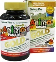 NaturesPlus Animal Parade Gold Children 's Multivitamin - Asported Cherry, Orange & Grape Flavors - 120 Animall-Shaped Chewable Tablet, Pack 2 - Vegan, Gluten Free - 120 Total Servings