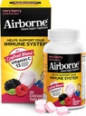 Airborne Vitamin C 10000mg (per Serving) Sangat Berry Chewable Tablet (32 Count in a Box), Gluten- Free Immune Suplemen, dengan Vitamin A C E, ZINC, Selenium, Echinacea & Ginger, Antioksidants