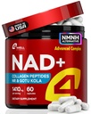 NAD Plus Tambahan 1400mg - NMNH Suplemen Alternatif Support Alternatif Penuaan Kesehatan Kompleks dengan Nicotinamide Ribside & Gotola, Collagen - Powerful NAD + Formula untuk Energi, Skin & Cognitive, 60 Caps
