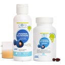 Core Med Science Lipomal Glutathione Soft Gels & Liquid Supplement Bundle for Energy, Brain Health, Skin & Liver Health