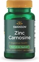 Swanson Ultra Zinc Carnosine (PepZinGI) - 60 Capsules - Suplemen Alam untuk Kesehatan Gastric, Dukungan Digetical, dan Keseimbangan Mikrobial Perut