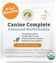Wolistic Pet Organics Canine Complete - Dog Multivitamin Powder - 4 Lb - Daily Dog Vitamin dan Suplemen untuk Homemade Food - Sistem Imune, Skin, Coat & Overall Health - Kecil dan Large Breed