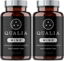 Qualia Mind Nootropics 105 ct 2-Pack 124; Top Brain Suplement for Memory, Focus, Mental Energy, and concentration with Ginkgo biloba, Alpha GPC, Bacopa monnieri, DHA & More, (6 Week Supppply)
