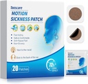 Motion Sickness Patch, Sea Sickness Patch for Kids and Adults with Travelling Friendly Packets, Travel Estials for Cruise / Car / Airplane / Amusement Park Trip (20 Patch)