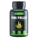 Pine Pollen Supplement wtuh Ginger Root dan Vitamin C, 99% Cell Wall, 120 Vevgie Capsules Focus Imune Improve for Women and Men