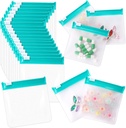 24 Pcs Travel Pill Packets Pill Bags Reconable Zippered Medicine Bag Set Self Sealing Clear Plastic Medicine Organizer with Slide Lock Monday to Sunday Pill Bags for Pills Small Item Storage