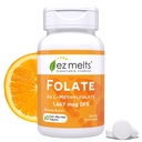 EZ Melts Dipecahkan 1,667 mcg, L- Methylfolat, Sugar- Bebas, 2 - Bulan Suply - 1 Pack