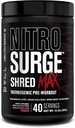 Jacked Factory Nitrospush Shred Max Pretraining - Tinggi Performance Pre Workout Powder untuk Pria dan Wanita - L Citrulline, Acetyl L Carnitine, Organik Caffeine - 40 Servings, Peach Semangka