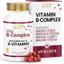 SIGNIFY NATURE VitaBComplex with Vitamin C and E, B Complex Vitamin for Women & Men, BComplex Suplemen, VIT B1, B2, B3, B5, B8, B9, B12, Super B Softgels - 60 CT