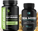 Irish Sea Moss and Green Tea Wheight Loss Pills 124. Metabolisme Booster & Thyroid Support with Bladderwrack, Burdock Root & Green Coffee 126; Appetite Supant & Imune Dukung 124; 90 & 120 Capsules
