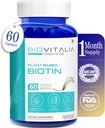 Plant Based Pure Biotin Suplement Kapsul - Dukung Nails & Hair Enriched dengan Sesbania Grandiflora Sunflower Memet Amla Beetroot - 60 Veg Capsules