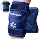 KingPavonini XXL Knee Ice Pack Lipat Disekitar Entire Knee Setelah Operasi, Bedah Es Berbahan Ulang Besar Gel untuk Injuries, Relief Sakit, Pemutih, Injuries Olahraga, 1 Pack (Biru)