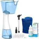 Electric Ear Wax Removal Kit by Tilcare - Rechargable Ear Cleaning Machine for Ear Irrigation - Complete Ear Flush Kit for Dewata & Kid - Ear Lavage System with Ear Drops, Otoscope, Towel & 30 Tips