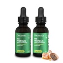 Penyelenggara Propolis Ticture 1 oz x 2 Pack: Clean and Vegan Propolis Extract for Ammune Defesives, Throat, and Breath - Free of Gluten, GMO, & Artificial Flavors - 20 Day Prop Drops Suply
