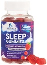 Sleep Gummies untuk Kekuatan Ekstra Dewasa - 12 mg Melatonin Sleep Gummy, Melonatin Gummy for Occasional Sleep Suplemen, Vegan, Non-GMO, Gluten Free, Gomitas para Dormir, 60 Gummies