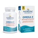 Nordic Compals Omega-3 Phospholipids, Unfeared - 60 Soft Gels - 500 mg Omegaga- 3 & 350 mg Phospholipids - Heart & Brain Health - Kecil, Easy- Swallow Soft Gels - Nun-GMO - 30 Servings