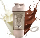 Hurricup 22 Oz Protein Shake untuk Protein Botol Mixes, BPA Free Protein Shakes untuk Protein Shakes, Whiy Powder Smoothie Cup untuk Mixer Botol, Aksesoris Gym untuk Perempuan & Men, Gray
