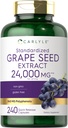 Carlyle Grape Seed Extract 24.000 mg Equivalen 240 Capsules 124; Maksimum Power Standardisasi Extract 126; Non-GMO, Gluten Free