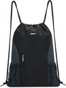 WINDF Drawstring Backpack Sports Gym Sackpack dengan Mesh Pockets Water Resistant String Bag for Women (Black)