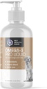 Omega 3 Fish Oil for Dogs - Omega 3 Pro Skin & Coat Dog Fish Oil Suplement w / Pompa - Fish Oil Dog Omega 3 Suplemen - EPA & DHA Acid Fatty Fish Oil for Dogs Skin and Coat - 8 oz