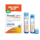 Boiron ThroatCalm On The Go Travel Estief for Relief of Sore Throat, atau Scratchy, Red atau Dry Throat, dan Hoarseness - 2 Count (160 Pellets)