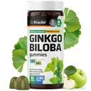 BIO KRAUTER Ginkgo Biloba Gummies - 90 Vegan Chews - Ginkgo Bilosa Suplemen Otak - 120 mg Standardisasi Ekstrak - Pectin- Berdasarkan Formula