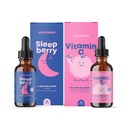 JoySpring Vitamin C Drops for Kids - Imune Support with Zinc and Elderberry & SleepBerry Meltonin for Children with Elderberry