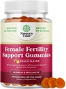 Gutility for Women Trying to Conceive - Yummy Gummy Fertility Suplement for Women with Myo- Inositol Folic Acid & Vitex Chasteberry - Vegan Non-GMO & Gluten Free - Juicy Peach (60 Servis)