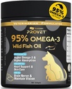 Minyak ikan 95% Omega 3 untuk Anjing & Kucing, Vet-Formulated dengan Salmon Oil RTG yang Diproduksi, EPA & DHA Maksimum, Support Heart, Skin, Coat, Gabungan Heart & Imune Health, 100 Soft Gels
