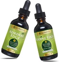 Go Nutrients Adrenal Edge & Nascent Iodin Supplement Aver124; Cair Potency Drops - None-GMO, Gluten- Free Iodine Edge Suppplemen Aigine = 124; Energy & Fatigue Suplemen Cortisol Manajer Liquid Drops