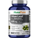NusaPure Olive Leaf 50: 1 Ekstraksi, 500 mg Equivalen ke 25,000mg - 50% Oleuropein Vegan / Vegetarian - Super Kekuatan Minyak 60 Kapsul