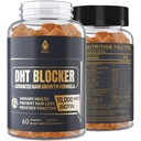 DHT Blocker Gummies Perkembangan Rambut, Super Potency Saw Palmetto & Biotin & Biotin mcg for Women & Men, Plus 12 Proprietary Blend - Mencegah Rambut Loss, Blocking DHT Receptor, Hormonal Saldo