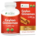 Murni Cinsule Ceylon Holistik Capsules 1500mg, 225 Cinnamon Capsules, 75 Hari Suppply (25% Lebih Servis), Persediaan Cinnamon Ceylon True Sri Lanka