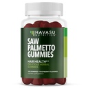 Saw Palmetto for Men Gummies - DHT Blocker Suplement for Hair Health and Male Patterned Balding - 120 Count - Tambahan Scalp dan Prostate Wellness - Raspberry Flavor - Vegan, Non-GMO, 2 Bulan Supply