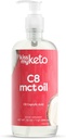 Kiss My Kemo MCT Oil C8 - 32 oz Pure C8 MCT Oil Keto Fuel - Bottle with Pompa - High Octane Caprylic Acid - Keto Pure MCT CoconutOil Fuel - Koquid MTOil Pure