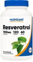 Nutricost Resveratrol 700mg, 120 Capsules - Vegan, Gluten Free, Non- GMO