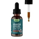 Dukungan Senior Esensial untuk Tambahan Anjing & Kucing - Susu Thistle, Untuk Kucing Lama & Anjing, Dukungan Pet Kitney, Suplemen Herbal - 2 Fl Oz
