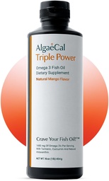 ALGAEKAL Triple Power 1200mg EPA & DHA Omega 3 Tambahan Minyak Ikan Sugar- Free, Dibuat di AS