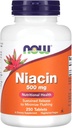 NOW Foods - Niacin 500 mg 250 tab (Paket 2)