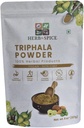 Triphala Powder Non GMO, Gluten Free, 100% Raw, Sourced from India, Herbal Formula Amla, Haritaki, Bibhitaki, Packed in Resleable Zip Lock Pouch (227 Gram)