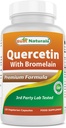 Terbaik Quercetin dengan Bromelain Veggie Capsule - 800mg Quercetin & 165 mg dari Bromelain (2400 GDU / g), 120 Count