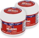 Blue Goo Maximum Power Relieving Cream - Deep Heating Rub for Back / Neck, Sports Muscle / Joint, Spours, Bursitis, Strains - 2 Packs of 4 oz, Dibuat dengan 100% Pure Emu Oil