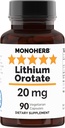 Lithium Orotasi 20 mg Lithium Elemental per Capsule - 90 Vegetarian Capsules