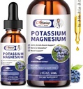 2 Pack Potasium Magnesium Suplement Liquid - Tinggi Absorpsi Ctle Magnesium Complex & Kalium Plus Calsium, Vitamin D3, Zinc for Leg Cramps & Bone & Energy & Imune Dukung - 4 Fl oz