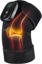 FSA Eligly Knee Massager dengan Heat and Vibration, Knee Heating Pad for Arthritis with Massage, Heated Knee Brace Cold Black