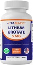 Vitamin Lithium Orotasi 5mg, 240 Veggie Capsules, Non- GMO, Gluten Free.