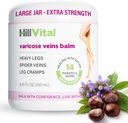 HillVital Varicose Treatment for Legs, Natural Varicose Vein Cream & Spider Vein Treatment for Legs and Other Body Parts, Premium Horse Chestnut Cream for Puffed Veins, Infused with 14 Herbs