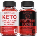 Atlantis Nutrition Keto Apple Cider Vinegar 60 Gummies + Testosterone Booster 2 - Pack (120 Gummies)