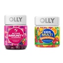 OLLY Gummy Active Immunity + Elderberry 45 Gummies & Kids Multivitamin Gummy Forms 70